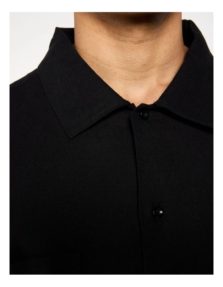 Linen Summer Shirt - Black image 5