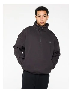 Quarter Zip Jumper - Charcoal