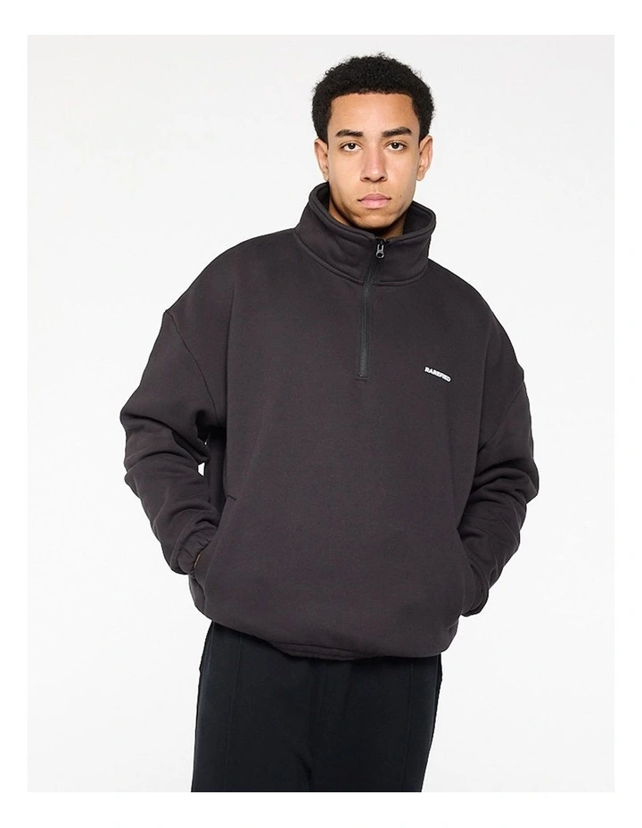 Quarter Zip Jumper - Charcoal image 1