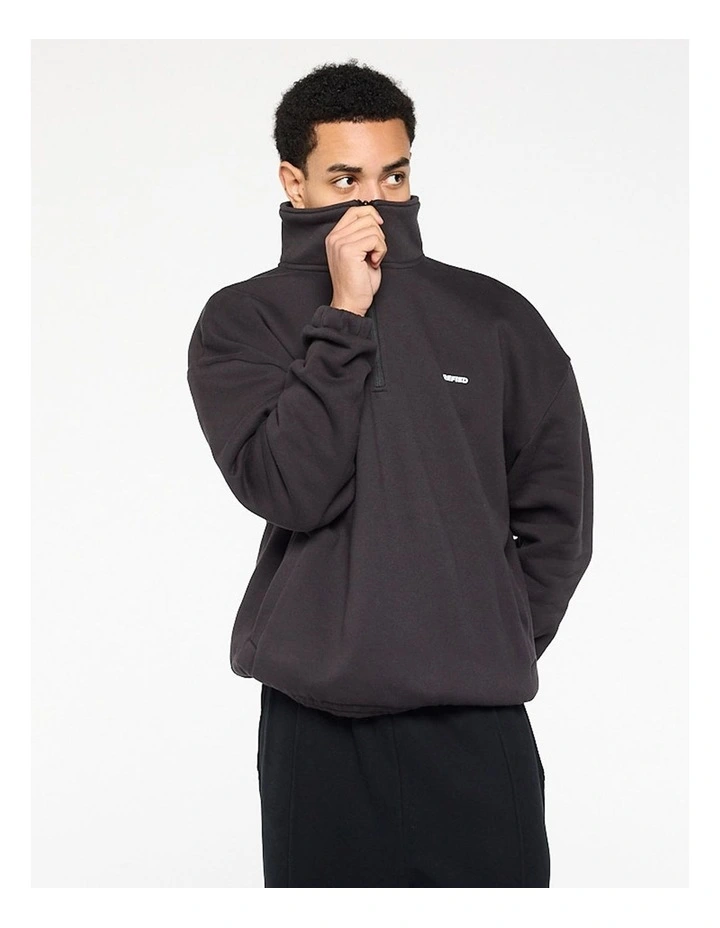 Quarter Zip Jumper - Charcoal image 2