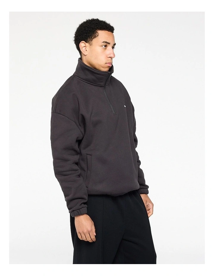 Quarter Zip Jumper - Charcoal image 4