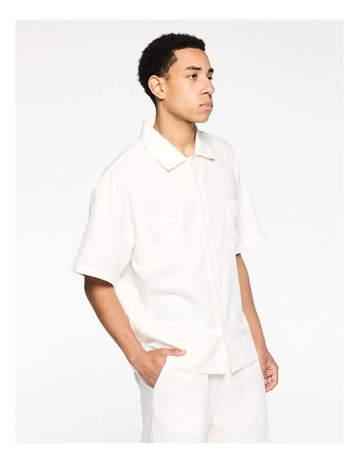 Linen Summer Shirt - White image 5