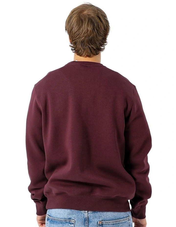 Mens Eagle Arch Crew - Plum Wine image 2