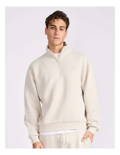 R Tech Leisure Men's Quarter Zip - White Sand