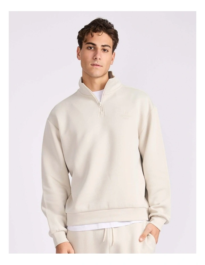 R Tech Leisure Men's Quarter Zip - White Sand image 1