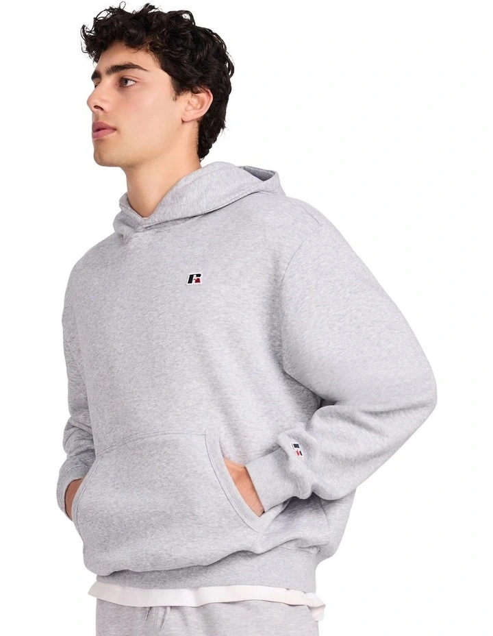 R Logo Crossover Mens Hoodie - Grey Marle image 3