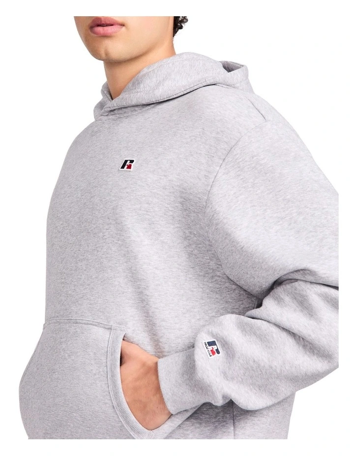 R Logo Crossover Mens Hoodie - Grey Marle image 5