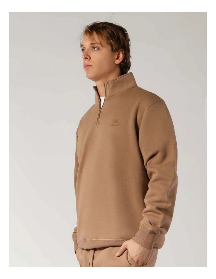 Brooklyn Men's Quarter Zip - Caramel image 2