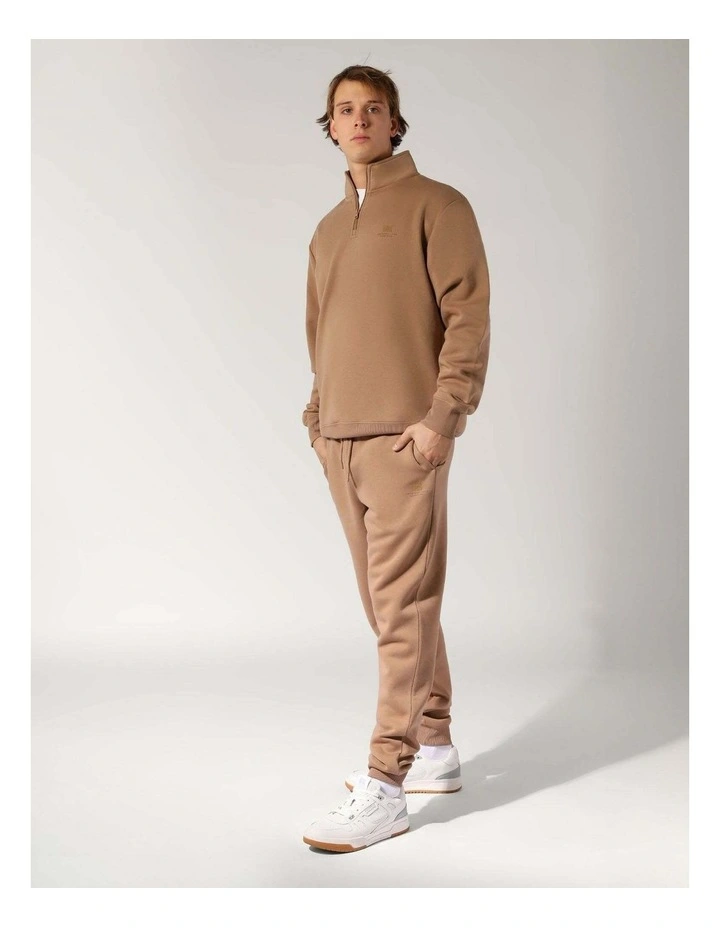 Brooklyn Men's Quarter Zip - Caramel image 5