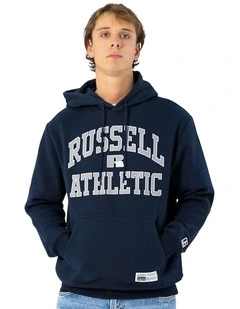 Mens Eagle Arch Two Tone Hoodie - Michigan Navy