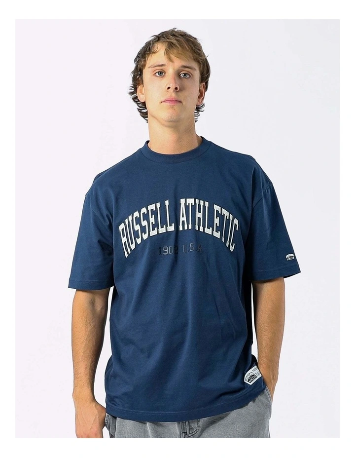 Big Arch 2 Tone Mens Tee - Faded Navy image 1