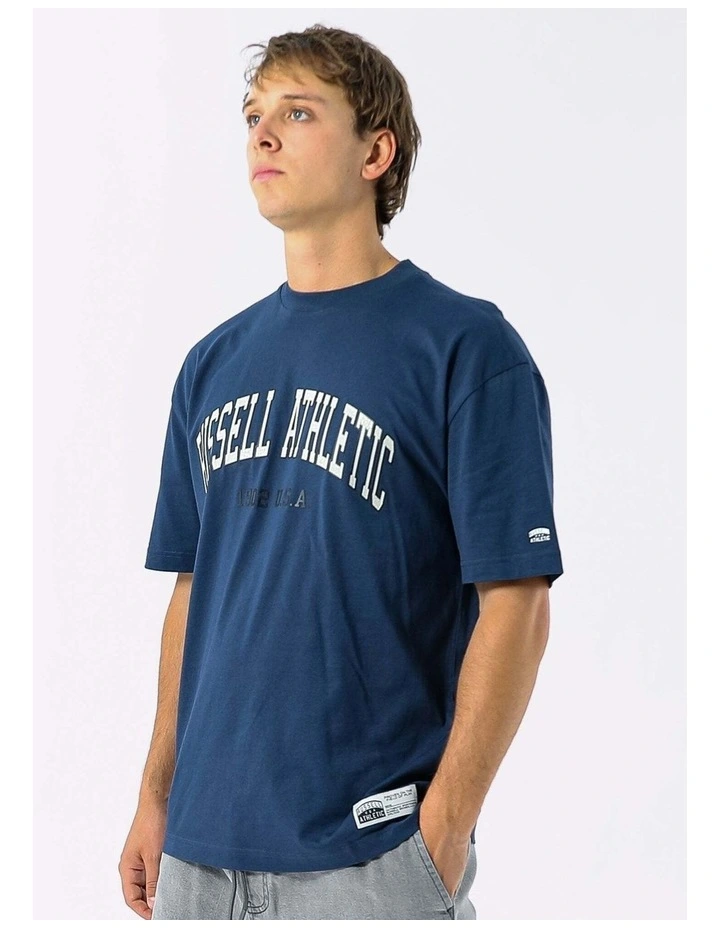 Big Arch 2 Tone Mens Tee - Faded Navy image 2