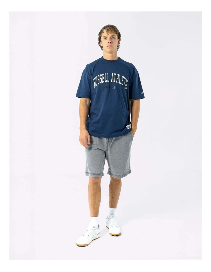 Big Arch 2 Tone Mens Tee - Faded Navy image 5