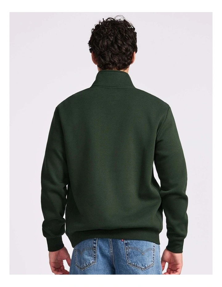 R Logo Men's Quarter Zip - Dark Forest image 3