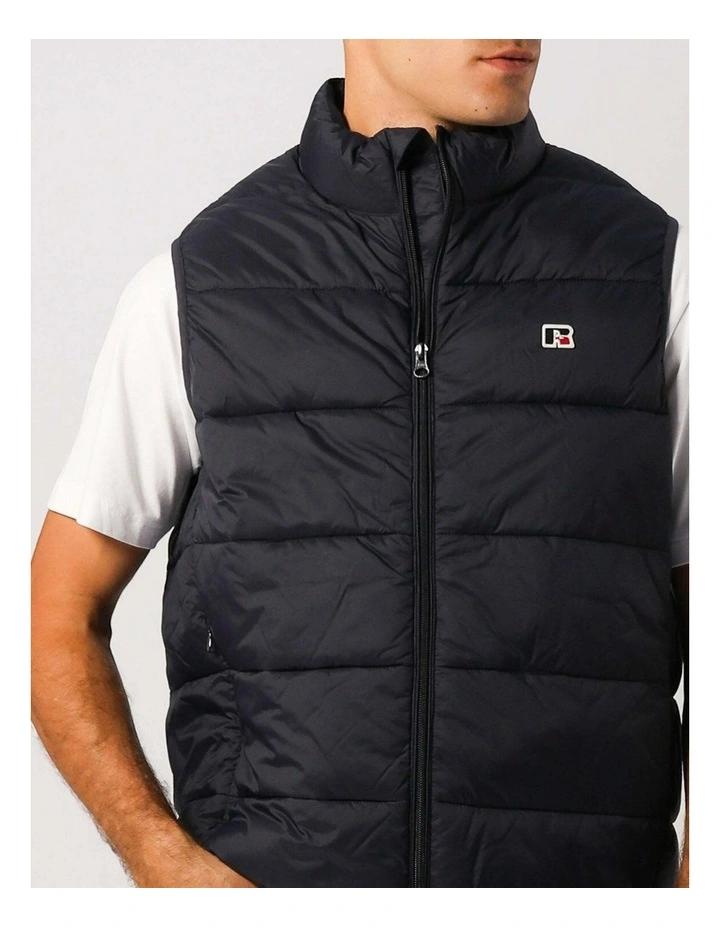 R Logo Lightweight Packable Puffer Vest - Michigan Navy image 2