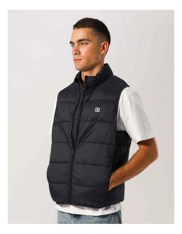 R Logo Lightweight Packable Puffer Vest - Michigan Navy image 3