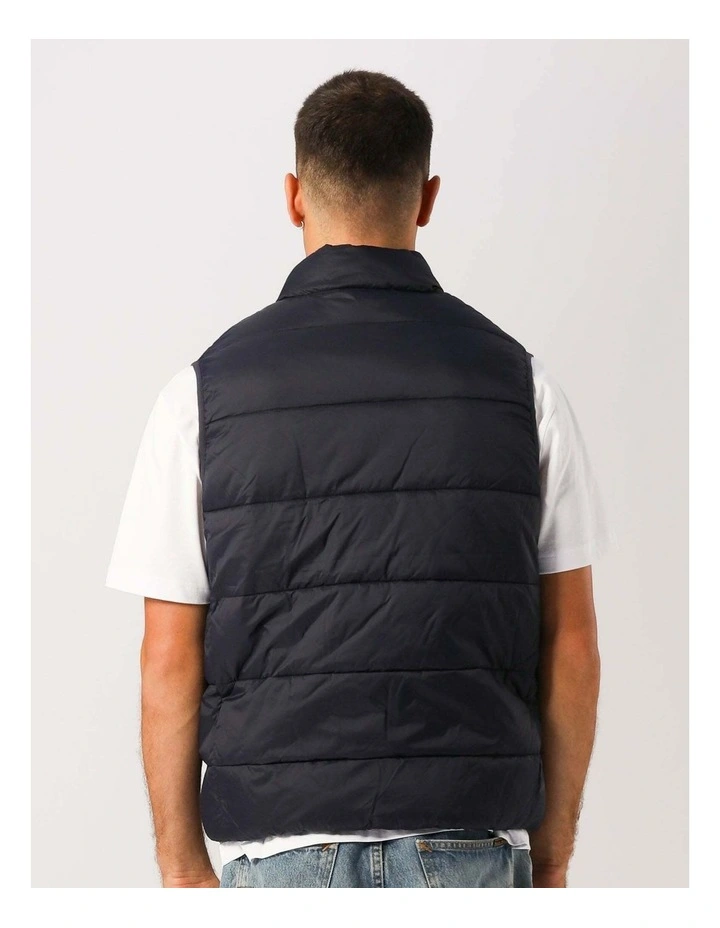 R Logo Lightweight Packable Puffer Vest - Michigan Navy image 4