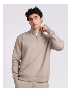 Brooklyn Men's Quarter Zip - Driftwood