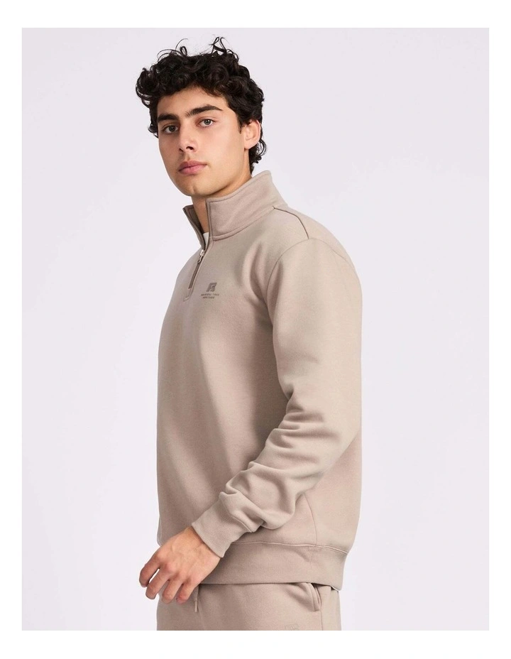 Brooklyn Men's Quarter Zip - Driftwood image 2