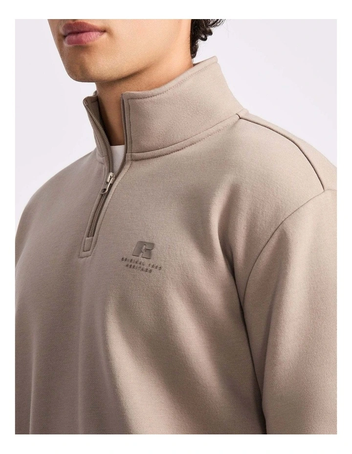 Brooklyn Men's Quarter Zip - Driftwood image 4