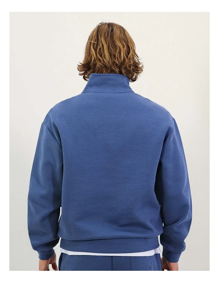 R Tech Leisure Men's Quarter Zip - Denim Blue image 3