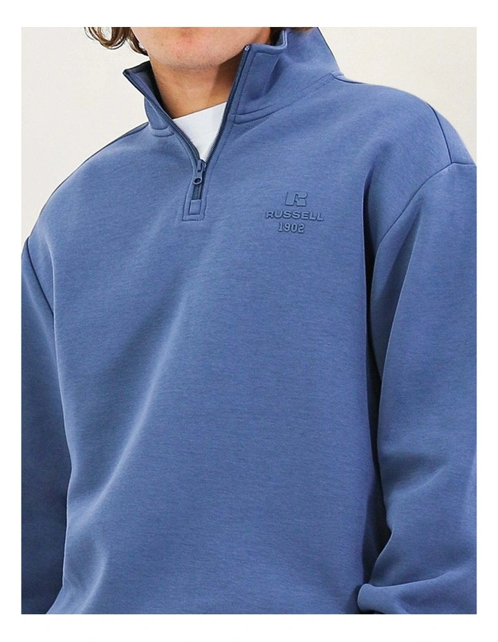 R Tech Leisure Men's Quarter Zip - Denim Blue image 4