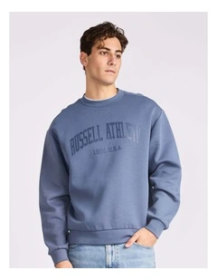 Big Arch Leisure Crew Sweatshirt in Denim