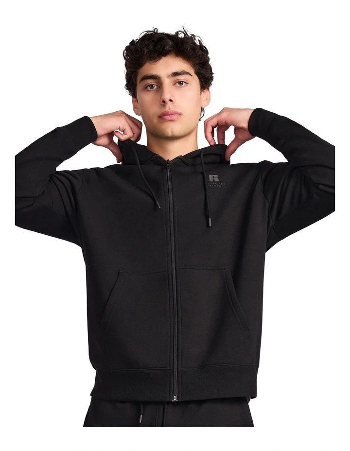 Brooklyn Men's Zip Through Hoodie - Black image 1