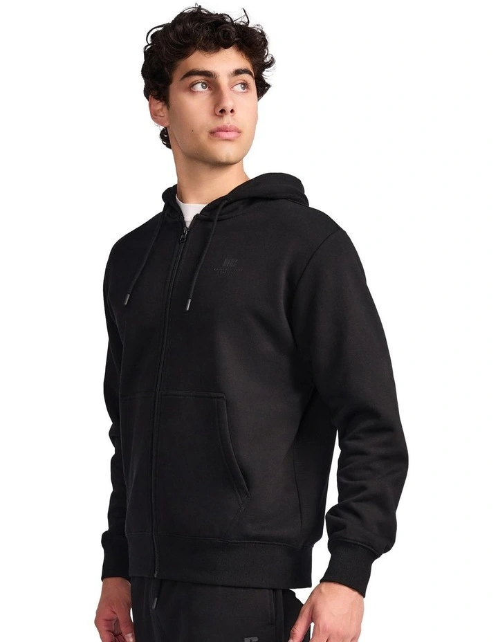 Brooklyn Men's Zip Through Hoodie - Black image 3