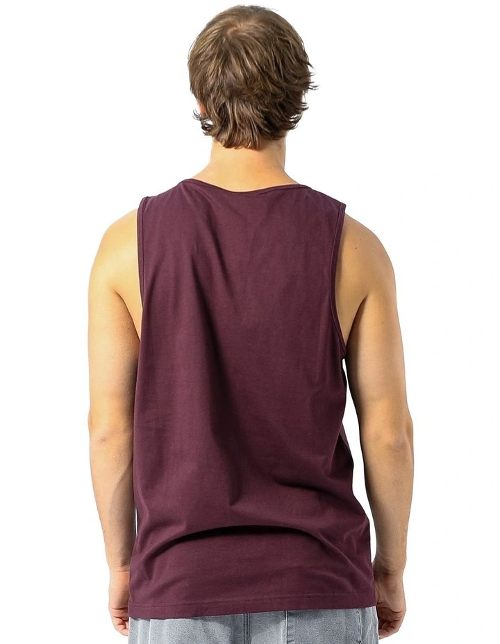 Eagle Arch Men's Singlet - Plum Wine image 2