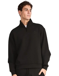 R Tech Leisure Men's Quarter Zip - Black