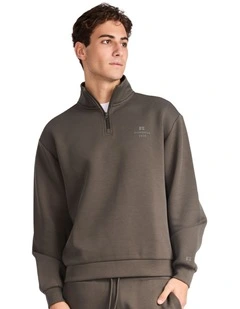 R Tech Leisure Men's Quarter Zip - Military