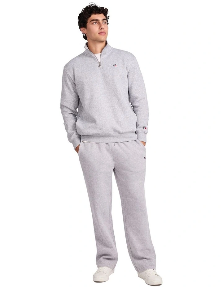 R Logo Men's Quarter Zip - Grey Marle image 3