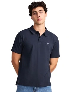 Brooklyn Pique Men's Polo - Michigan Navy