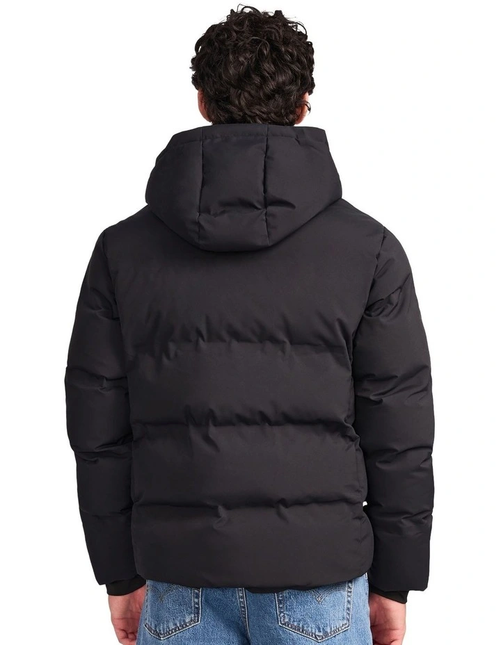 Bronx Mens Puffer Jacket - Black image 2