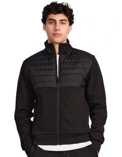 Hurricane Hybrid Zip Mens Jacket - Black