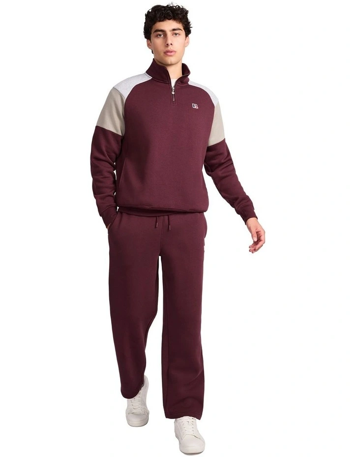 Hellcat Men's Quarter Zip - Plum Wine image 4