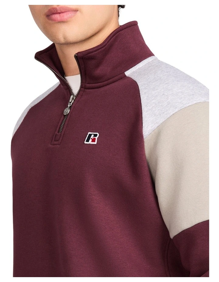 Hellcat Men's Quarter Zip - Plum Wine image 5