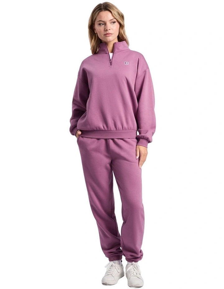 R Logo Women's Quarter Zip - Tulipwood image 4