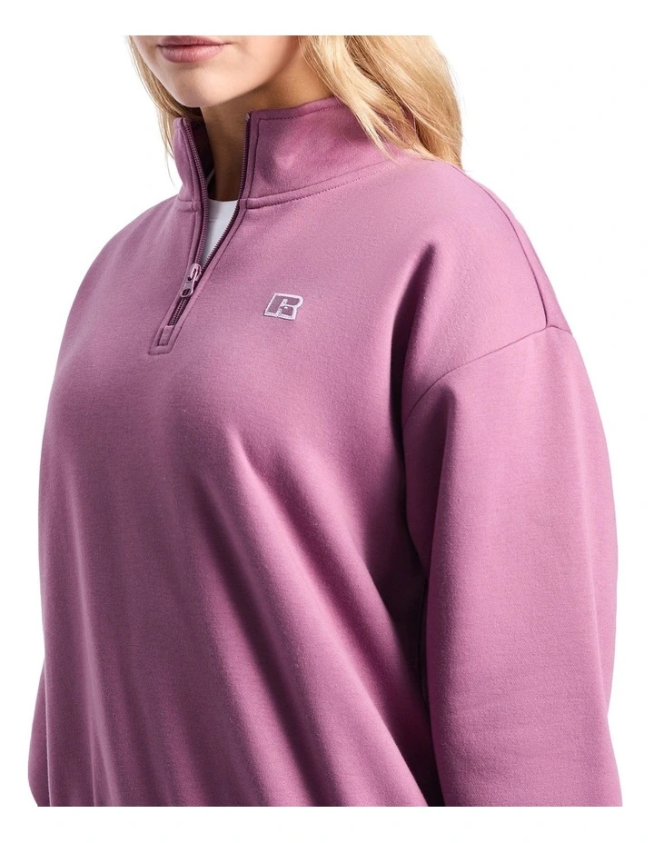 R Logo Women's Quarter Zip - Tulipwood image 5