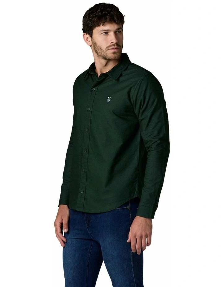 Long Sleeve Oxford Shirt Green image 4