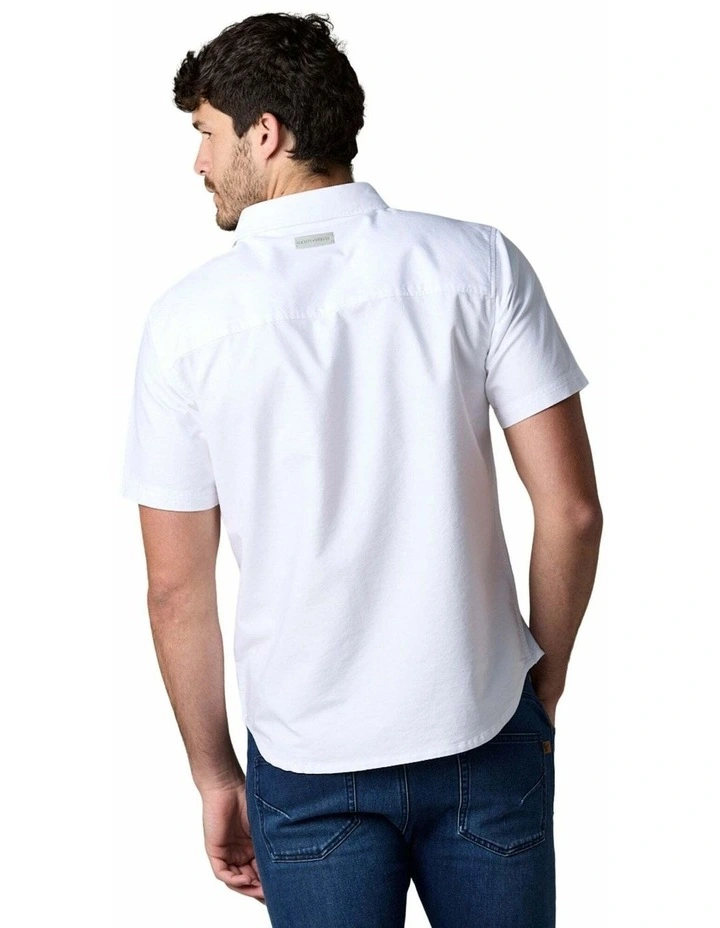 Short Sleeve Oxford Shirt White image 2