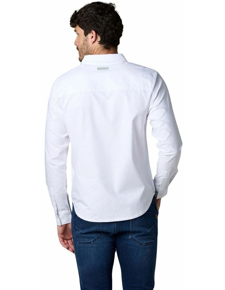 Long Sleeve Oxford Shirt White image 2