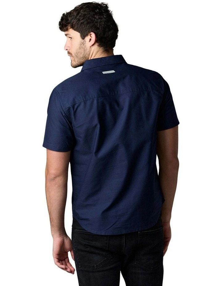 Short Sleeve Oxford Shirt Navy image 2