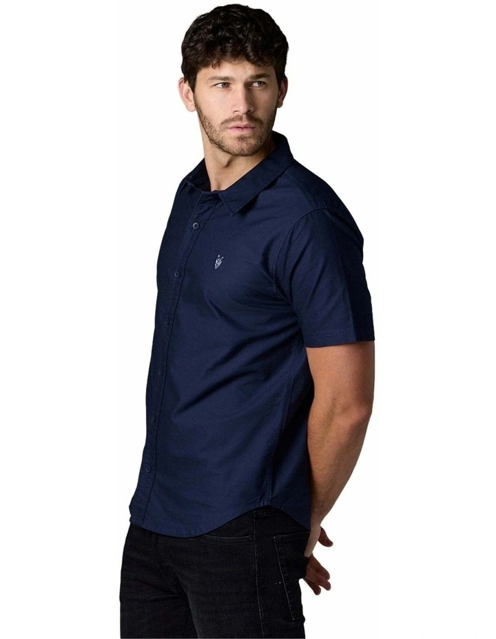 Short Sleeve Oxford Shirt Navy image 5