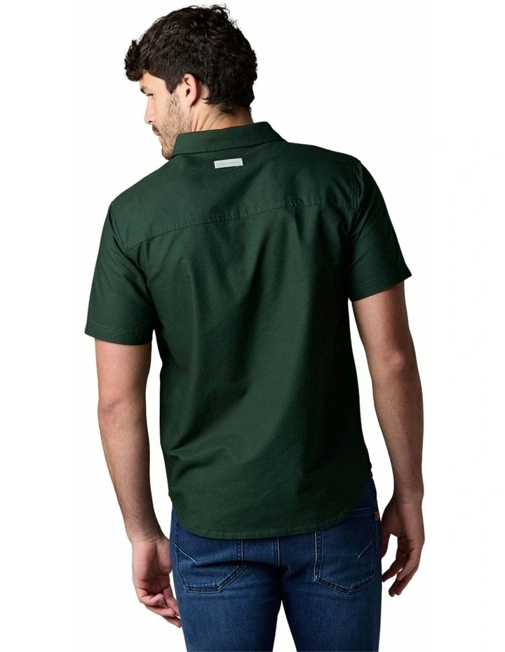 Short Sleeve Oxford Shirt in Green image 2