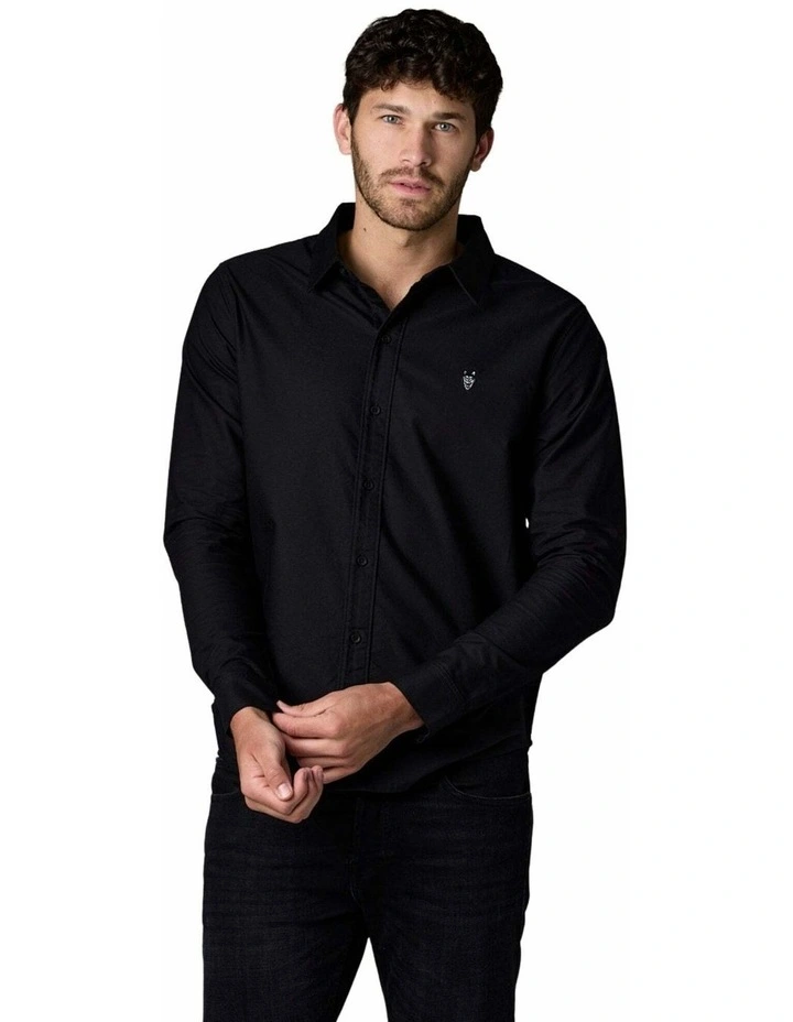 Long Sleeve Oxford Shirt Black image 1