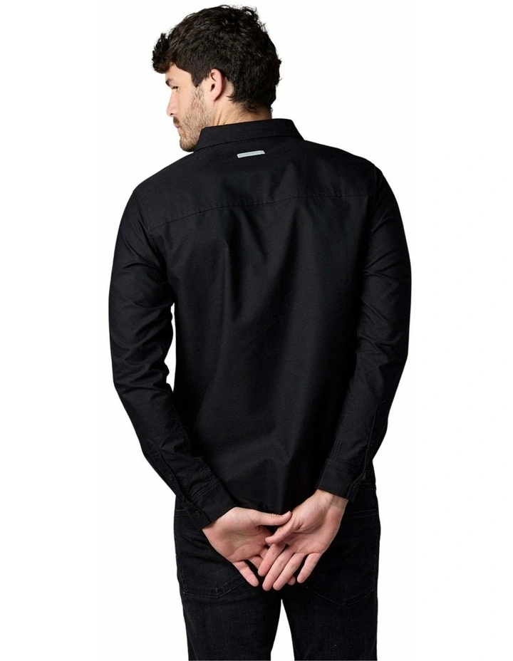 Long Sleeve Oxford Shirt Black image 2