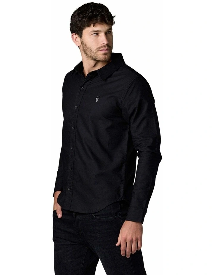Long Sleeve Oxford Shirt Black image 4