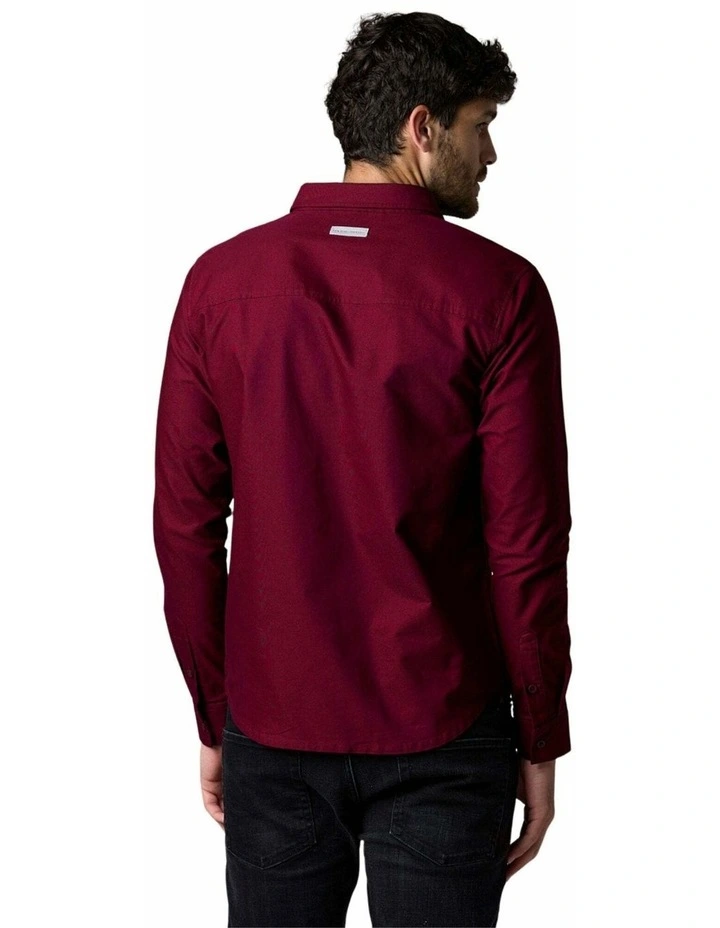 Long Sleeve Oxford Shirt Bordeaux image 2